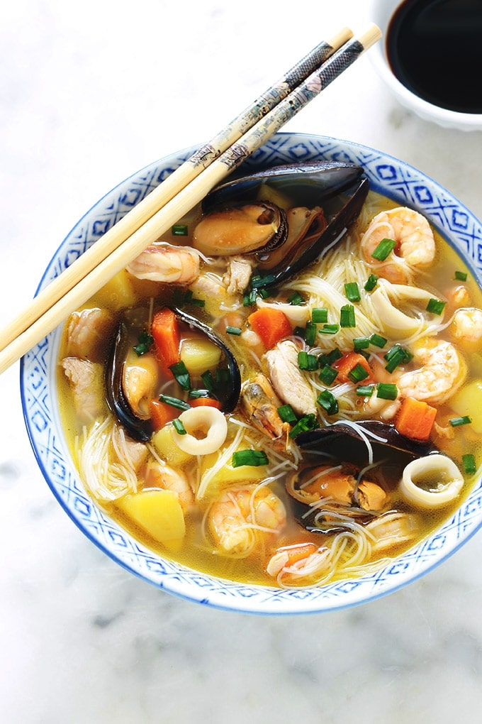 Soupe chinoise aux fruits de mer
