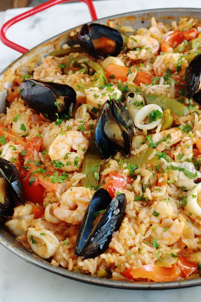 Riz aux fruits de mer surgelés et légumes - Cuisine Culinaire