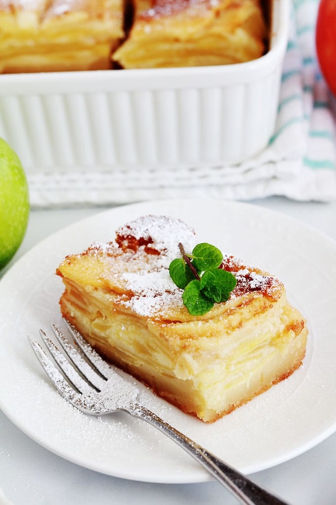 Morceau de gateau aux pommes bolzano apple cake